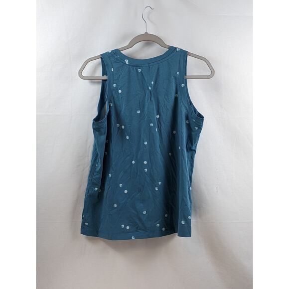 Stars Above Polka Dot Pajama Tank Top Blue M Beautifully Soft Pjs Sleeveless - Picture 2 of 6